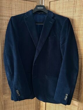 Indochino Navy Corduroy Blazer | Tailored Fit